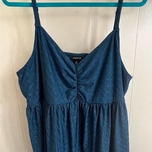 Torrid Blue Baby Doll Top with Adjustable Straps
